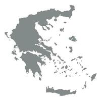 grekland Karta. Karta av grekland i grå Färg vektor