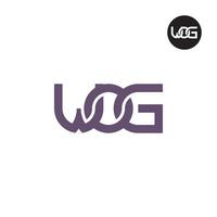 Brief wog Monogramm Logo Design vektor