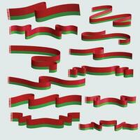 Weißrussland Flagge Band Vektor Element bündeln einstellen