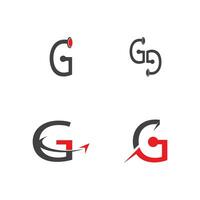 Brief G Kunst Symbol und Symbol Vorlage vektor