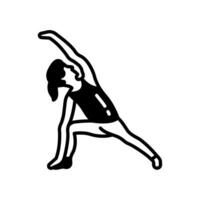 utthita parsvakonasana Symbol im Vektor. Illustration vektor