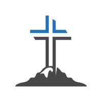 kyrka symbol logotyp design vektor