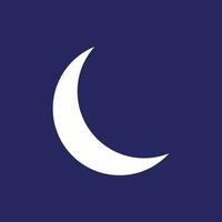 måne ikon. halvmåne måne ramadan kareem silhuett stil ikon vektor illustration design. natt eller säng tid tecken. sömn symbol. religion element design
