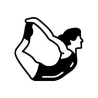 Bogen Pose Symbol im Vektor. Illustration vektor