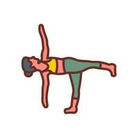 Ardha chandrasana Symbol im Vektor. Illustration vektor