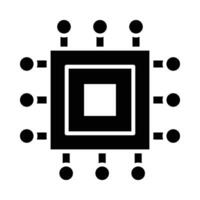 Prozessor Vektor Glyphe Symbol zum persönlich und kommerziell verwenden.