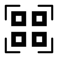 qr Code Vektor Glyphe Symbol zum persönlich und kommerziell verwenden.