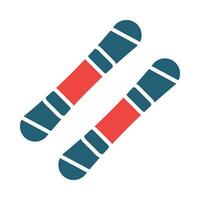 Snowboard Vektor Glyphe zwei Farbe Symbol zum persönlich und kommerziell verwenden.