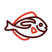 Blau Seetang Fisch Vektor dick Linie zwei Farbe Symbole zum persönlich und kommerziell verwenden.