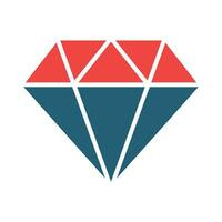 diamant vektor glyf två Färg ikon för personlig och kommersiell använda sig av.