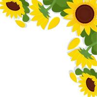 farbig Sonnenblume Rand Blume Rand Vektor Illustration
