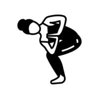 Stuhl Twist Pose Symbol im Vektor. Illustration vektor