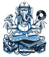 ganesha musik vektorgrafik vektor