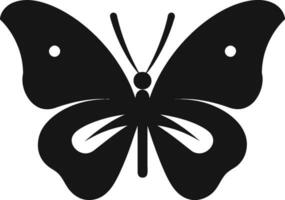 Schmetterling Anmut im schwarz ein modern klassisch anmutig und mysteriös schwarz Schmetterling Logo vektor