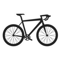 Fahrrad schwarz Silhouette Vektor Illustration, Zyklus Vektor Silhouette isoliert auf ein Weiß Hintergrund