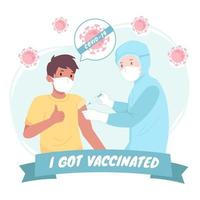 Impfstoff für eine bessere Welt vektor