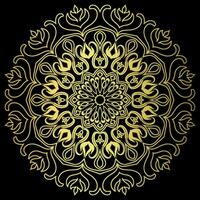 golden Mandala.Mandala de Lujo .Farbe Dorado vektor