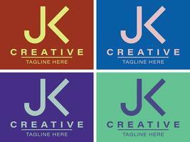 modern elegant kreativ j k Logo Design und Vorlage Vektor Illustration.