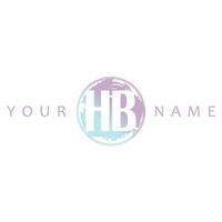 hb Initiale Logo Aquarell Vektor Design