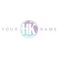 hk Initiale Logo Aquarell Vektor Design