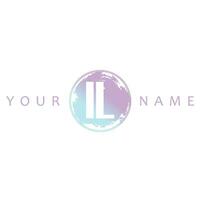 il Initiale Logo Aquarell Vektor Design