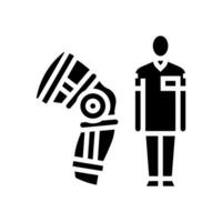 orthopädisch Techniker Glyphe Symbol Vektor Illustration