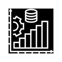 Performance Tuning Datenbank Glyphe Symbol Vektor Illustration