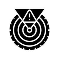 Radar Risiko Glyphe Symbol Vektor Illustration