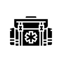 medizinisch Tasche Krankenwagen Glyphe Symbol Vektor Illustration