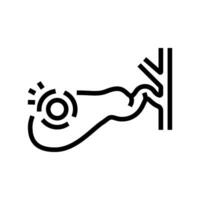 Gallenblase prüfen Gastroenterologe Linie Symbol Vektor Illustration