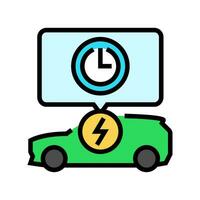 Laden Zeit elektrisch Farbe Symbol Vektor Illustration