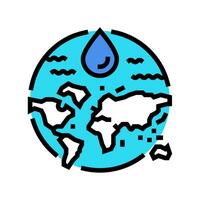 Grundwasserleiter aufladen Hydrogeologe Farbe Symbol Vektor Illustration