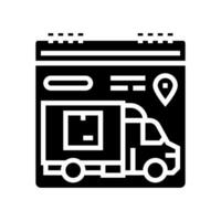 Lieferung Planung logistisch Manager Glyphe Symbol Vektor Illustration