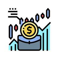 Investition Trends finanziell Berater Farbe Symbol Vektor Illustration