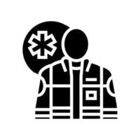 Sanitäter Krankenwagen Glyphe Symbol Vektor Illustration