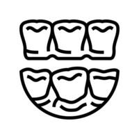 invisalign behandling linje ikon vektor illustration