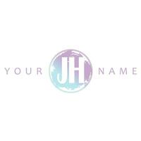 jh Initiale Logo Aquarell Vektor Design