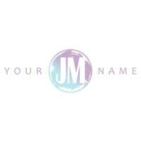 jm Initiale Logo Aquarell Vektor Design