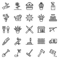 Garten-Icon-Set - Vektor-Illustration. vektor