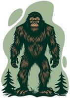 Bigfoot im Wald vektor