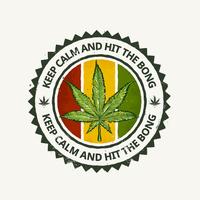 Cannabis-Emblem vektor