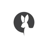 kanin logotyp vektor konst mall illustration