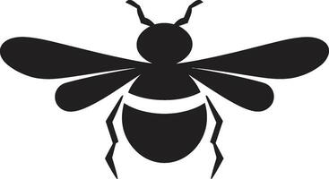 schwarz Biene Mantel von Waffen Biene Lizenzgebühren Logo vektor