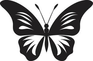 noir Schönheit im Flug Schmetterling Symbol Eleganz im schwarz Schmetterling Symbol im Bewegung vektor