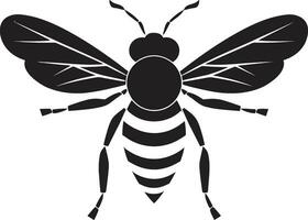 Bienenstock Königreich Siegel Honig Biene Gesicht Abzeichen vektor