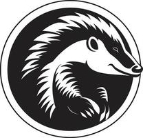 künstlerisch Präzision schwarz Ameisenbär Symbol im Vektor schwarz Vektor Ameisenbär Emblem ein zeitlos Logo klassisch