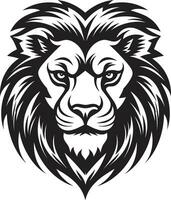 beschattet brüllen Löwe Emblem im Vektor dunkel Majestät entfesselt Vektor Löwe Logo