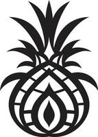 chic ananas logotyp begrepp abstrakt tropisk emblem vektor
