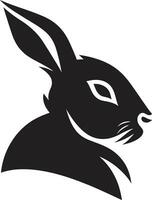 modern hare symbolisk insignier kanin silhuett minimalistisk logotyp vektor