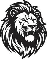 Wildheit entfesselt das schwarz Vektor Löwe Emblem Regal Eleganz ein Löwe Symbol Exzellenz